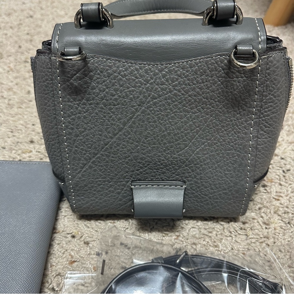 Mini Coach Faye Gray Leather Backpack - Picture 3 of 16